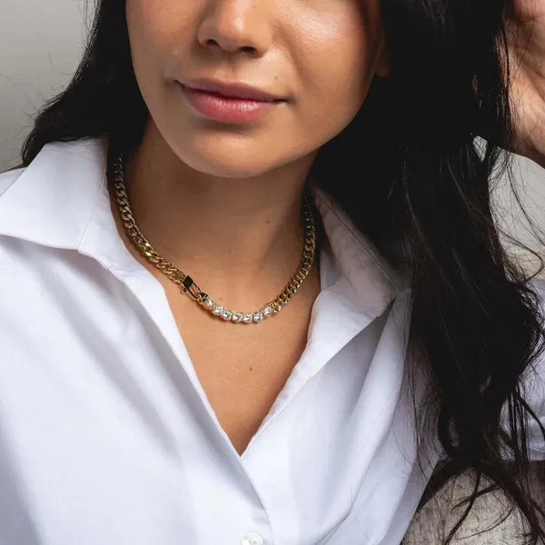 Gold_Tennis_Cuban_Necklace_For_Women